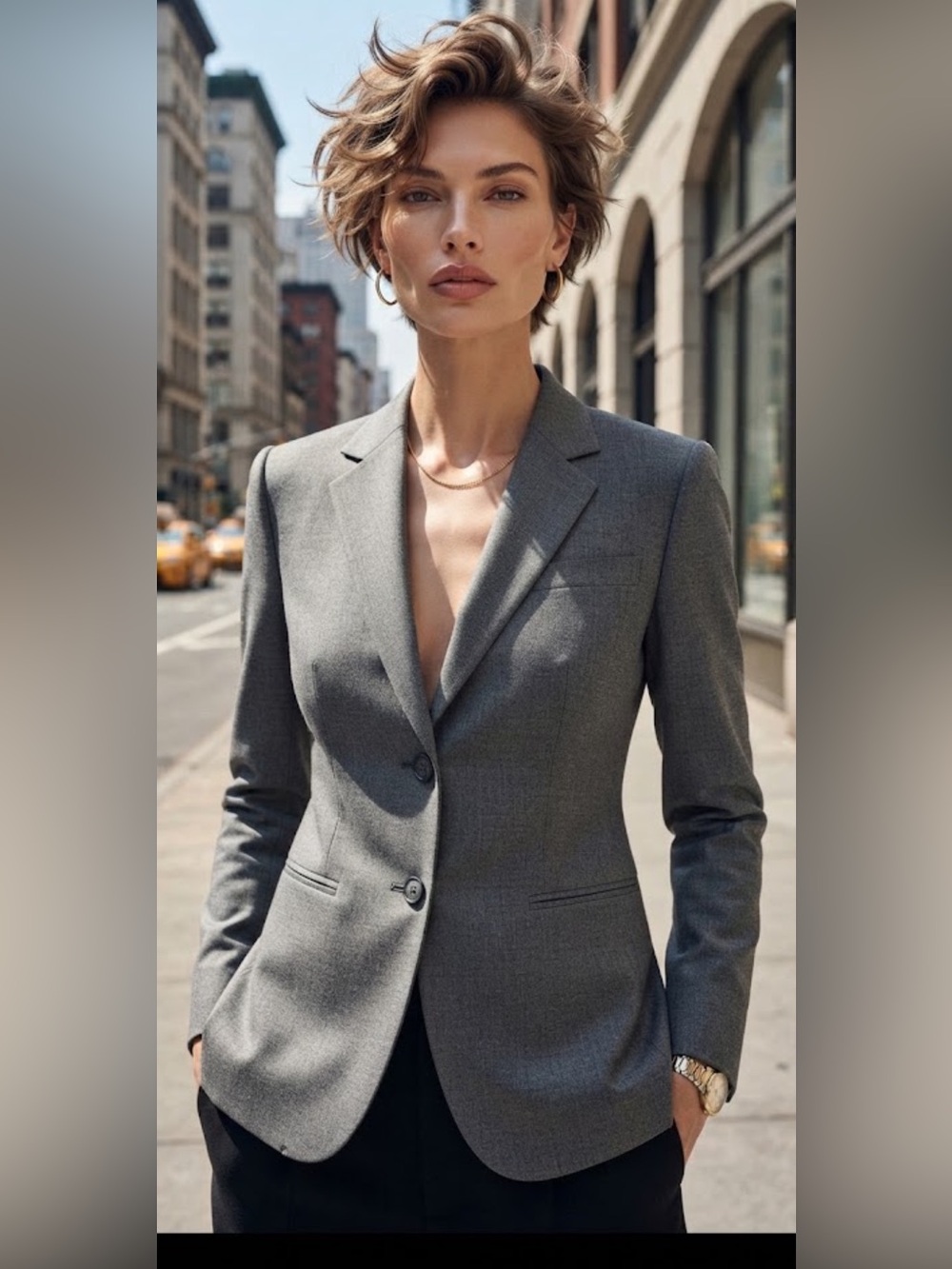 NWT Lauren Ralph Lauren gray wool blazer